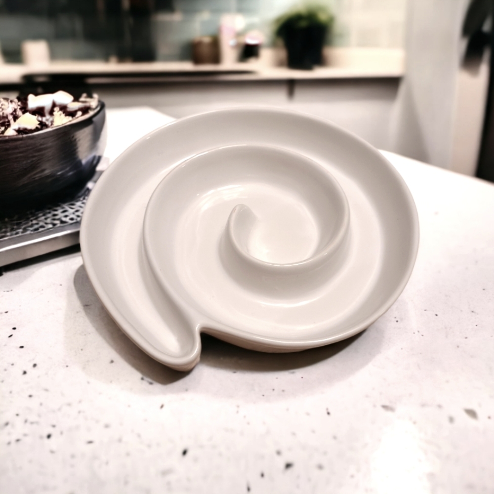 NEW! STONEWARE ANTIPASTO SMALL SERVING DISH WHITE